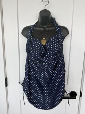 PLUS SIZE one  PIECE SWIM SUIT THAT LOOKS LIKE ATANKINI  SZ2X (22) halter style